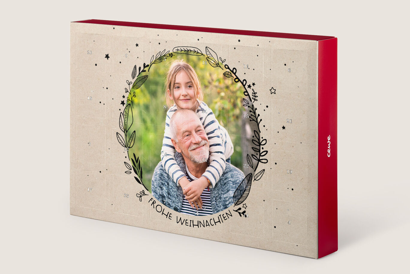 Personalizovaná CEWE fotokniha s vianočnými motívmi a láskyplným odkazom.